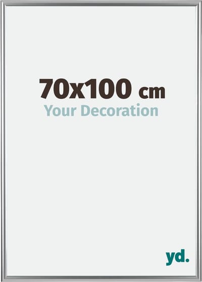 Your Decoration - Fotolijst 70x100 cm - Kunststof - Zilver - Bordeaux