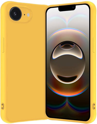 Hoes - Geschikt voor Apple iPhone 16e - Sterk & Shockproof - Hoesje Cover - Siliconen Case - Geel