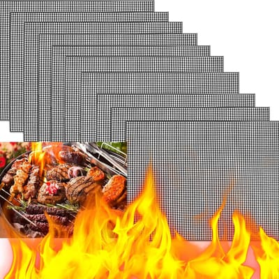 Famanu – Grill Mesh Mat - Niet Stick Bakmat Herbruikbaar Grillnet - Bakmatten - Teflon Grilling Net voor Grillen - Koken - Bakken (40 * 30cm)