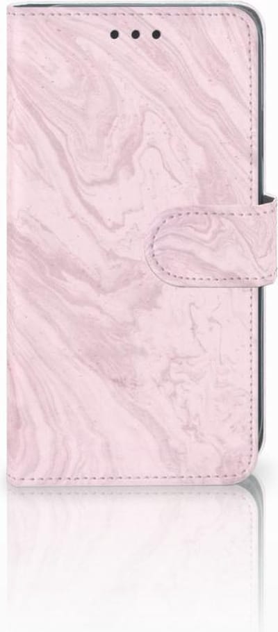 Apple iPhone Xr Bookcase Marble Pink - Origineel Cadeau Vriendin