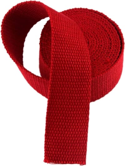 Katoenen Singelband - Brede Band - Tassen Maken - Niet Makkelijk Vervaagd - 50mm Breed - Rood