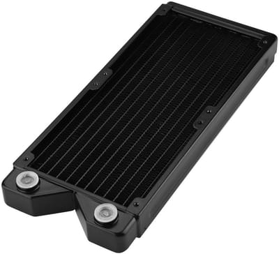 Dailygoods- Waterkoeler 240mm - Koper/RVS - Schokbestendig - G1/4 Aansluiting - Professionele Koeling - Matte Zwarte Afwerking - Radiator