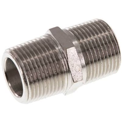 3/4'' NPT x R 3/4'' Vernikkeld Messing Borstnippel 60 Bar - FL2S-M-BN-034NR