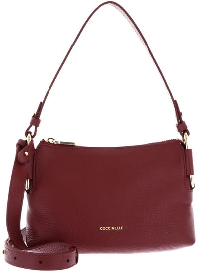 COCCINELLE Leren schoudertas Rebekka Mini Bag Grained Leather Ribes (rood)paars