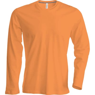 Kariban T-shirt ronde hals lange mouwen K359 - orange - XXL