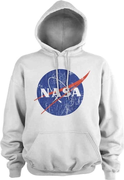 NASA Hoodie/trui -S- Washed Insignia Wit