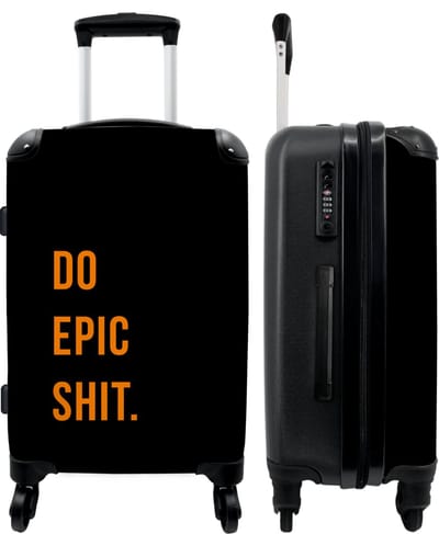 NoBoringSuitcases.com - Grote koffer quote - Reiskoffer zwart met 4 wielen - Trolley op wieltjes 72 liter - Rolkoffer groot lichtgewicht - Ruimbagage valies 20kg - Valiezen voor volwassenen - Reisbagage middelgroot - Suitcase large - Bagagetrolley XL