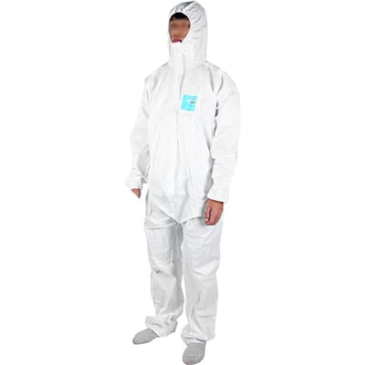 Combinaison de protection chimique antistatique ignifugée MC2000T(L) white