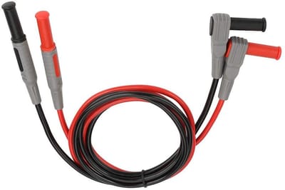 Meetsnoer Bananenstekker - Testkabel Multimeter - Elektrisch Testen - Dubbele Isolatie - 100 cm - Rood en Zwart
