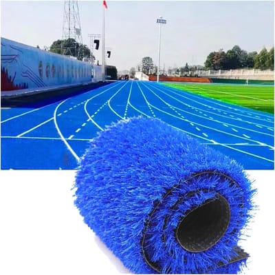 Kunstgras Tapijt - Gazonmat Buiten - Tuin Decoratie - Zelfdrenkend Ontwerp - 100x200cm - Blauw