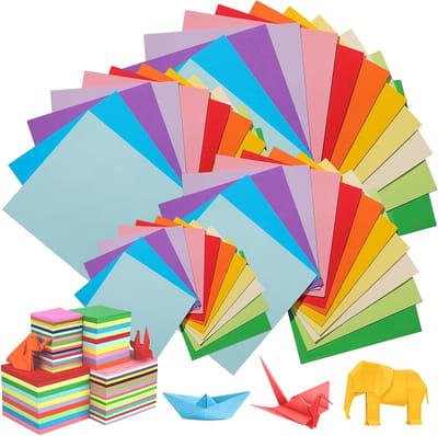 Papier voor Origami, 400 Vellen in 10 Kleuren, Creatief Knutselmateriaal voor Kinderen en Volwassenen, Ideaal voor Gezinsprojecten