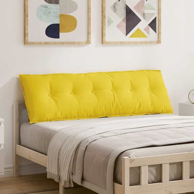 vidaXL - Rugkussen - Licht - Geel - 200 - x - 19 - x - 50 - cm - Stof