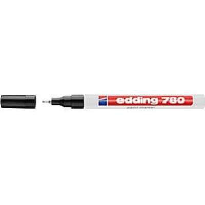 Permanente markeerstift Edding 780 Zwart 0,8 mm (10 Stuks)