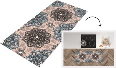 Keukenloper - Loper keuken - Patronen - Abstract - Bloemen - 120x50 cm - Keukenloper vinyl