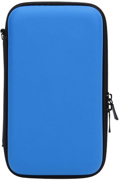 Dailygoods - Draagtas Compatibel met voor Nieuwe 2DS XL 2DS LL voor Nieuwe 3DS 3DS, Waterbestendig, Harde Reistas met 8 Spelslots, Draagbare Console Beschermhoes (BLUE)
