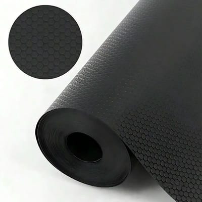 Schuiflademat-plankbekleding-keukenkastlademat-waterdicht-aanpasbare maat-geschikt voor koelkastplanken-45*500cm-Zwart