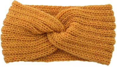 Scoby - Haarband - Oorwarmer - Hippe Hoofdband - Winteraccessoire - Headband - Oker Geel