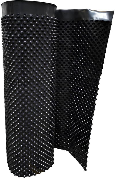 Noppenfolie HDPE - Drainage folie - Bescherming fundering - Wortelbestendig - 10 meter - Zwart