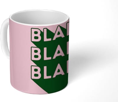 Mok - Koffiemok - Tekst - Grafisch - Groen - Schaduw - Mokken - 350 ML - Beker - Koffiemokken - Theemok - Mok met Tekst