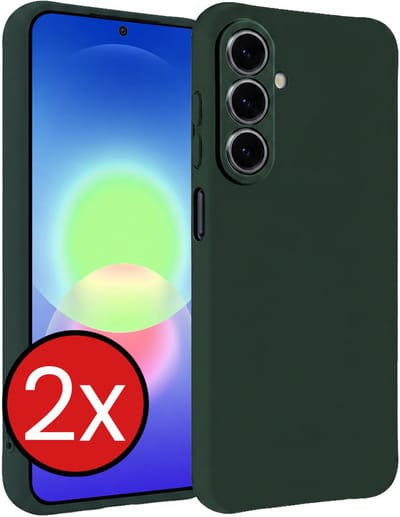 Hoesje - 2 Stuks - Geschikt voor Samsung Galaxy A27 - Sterk & Shockproof - Telefoonhoes - Back Cover - Case Siliconen - Telefoon Hoes - Donkergroen