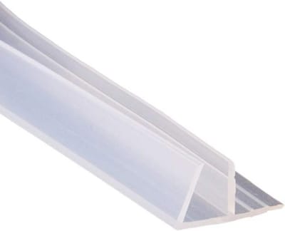 Universele F-Vormige Afdichtstrip voor Douchedeuren en Badkuipen - 10mm Doorzichtig Rubber