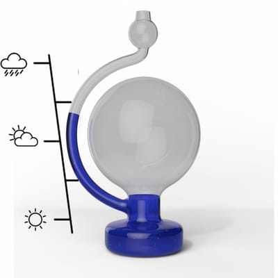 Zwitzyro® Barometer Stormglas & Donderglas - Luchtdruk Weerstation voor Binnen - Kantoorgadget Bureau - Decoratie - Natuurkunde Accessoires - Hygrometer - Gadgets kado