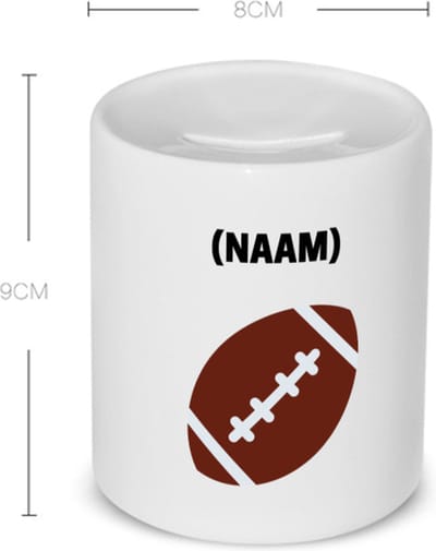 Akyol - american football met je eigen naam Spaarpot - American football - sport liefhebbers - nfl - verjaardag - verjaardagscadeau - mensen die houden van american football - cadeau - kado - geschenk - gift - 350 ML inhoud
