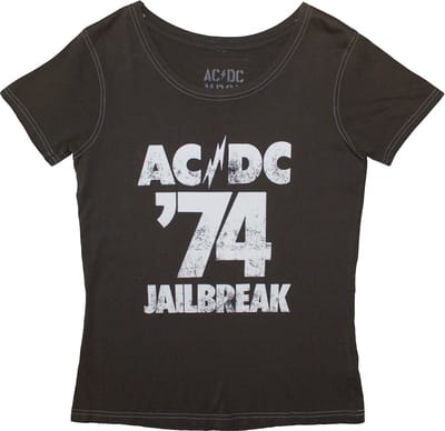 AC/DC - 74 Jailbreak Dames T-shirt - M - Grijs
