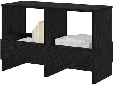 Opbergbank Tijdschriftenrek - Zitbank Organizer - Woonkamer Inrichten - Geïntegreerde Opbergruimte - 685 cm - Zwart Eiken
