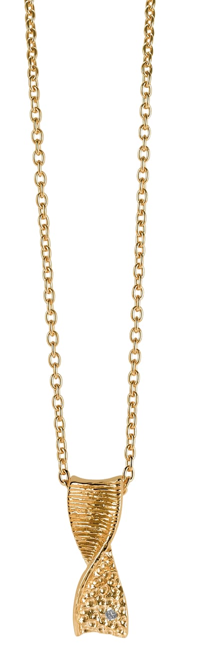 Orphelia Dames 925 Sterling Zilveren Ketting met Hangertje - Goud ZH-6028/2