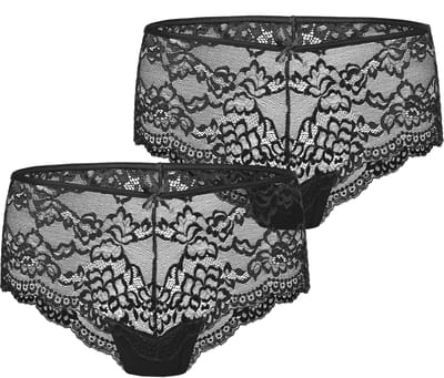 Bellivalini Dames Slip Onderbroek – Zwart (2Pack) – S – MS-GAB-144-Shorts-2P