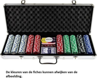Poker koffer Alu 500 dice-fiches 11.5 gr.