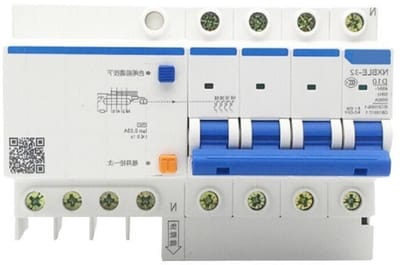 Aardlekbeveiliging - Stroomonderbreker - Elektrische Veiligheid - 4-polig - 10A 30mA - Grijs