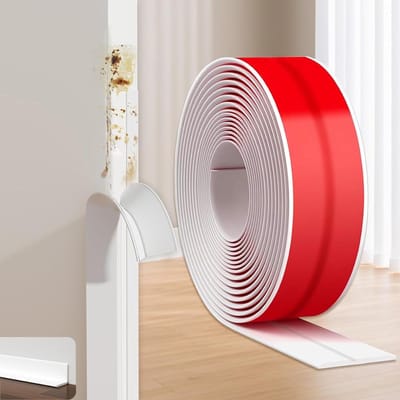 Zelfklevende Hoekbeschermer Wit 300 x 2 cm Flexibele Soft Plint Multifunctionele Moulding voor Deuren, Ramen, Muren en Tegels, Ideaal voor Hoekbescherming en Interieurdecoratie