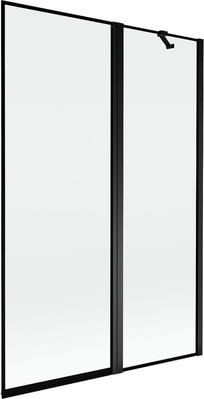 Mexen Mist douchewand 2-delig rechts 120 x 150 , zwart frame, zwart - 8A9-120-011-70-70-P