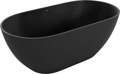 Mexen Rimini vrijstaande badkuip van composiet 150 x 75 , zwart mat - 57241507570