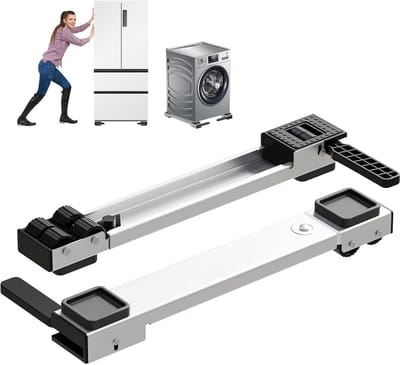 Verstelbaar Onderstel met Wielen voor Wasmachine, Droger of Koelkast (50-80 cm)