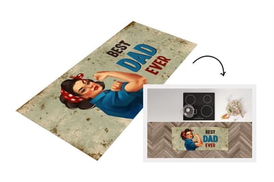 Keukenloper - Loper keuken - Papa - Quotes - Best dad ever - Spreuken - 120x50 cm - Keukenloper vinyl