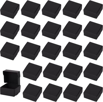 50 Stuks Kleine Vouwdozen van Karton 4x3.8x2cm voor DIY Cadeaus en Feestverpakkingen, Zwart, Perfect voor Decoratie en Presentatie