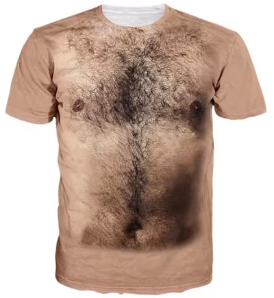 Behaard Lichaam Shirt - Vies - Haren - Naakt - T-shirt