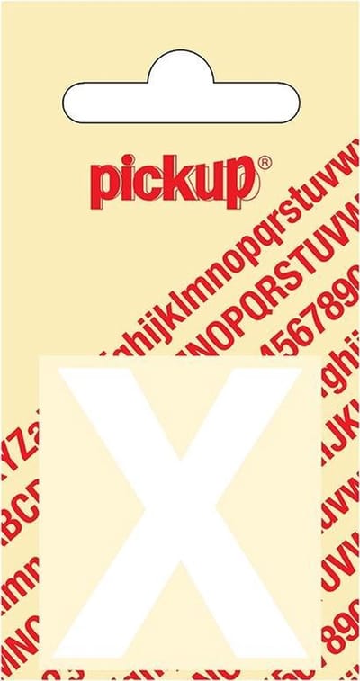 Pickup plakletter Helvetica 40 mm - wit X