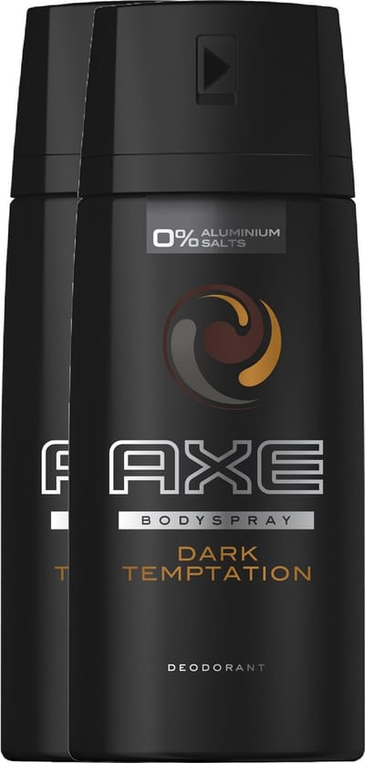AXE Dark Temptation Deodorant - 2 x 150 ml - Voordeelverpakking