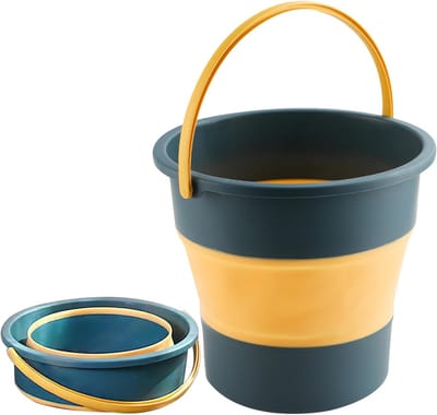 Opvouwbare Emmer 1,3 Gallon/5L – Klein Blauw – Huishoudelijk Schoonmaak Dweil Emmer – Voor Autowas, Vissen, Kamperen & Strand