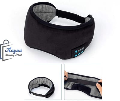 Bluetooth slaapmasker-Hoofdband met draadloze oortjes-slaapmasker-oogmasker-slaapmasker bluetooth-Comfort & diepe slaap ondersteuning-zwart-40790