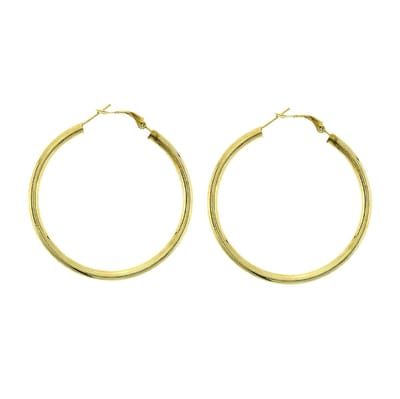 Behave - Goudkleurige oorringen 5 cm - Minimalistische sieradenstijl