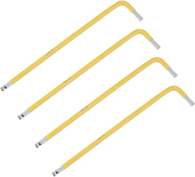 Set van 4 L-vormige 4mm Inbussleutels met Ball End voor Huishoudelijk DIY en Professionele Reparaties