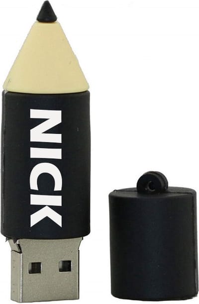 Potlood vorm 128GB 3.0 usb stick met naam of tekst bedrukken
