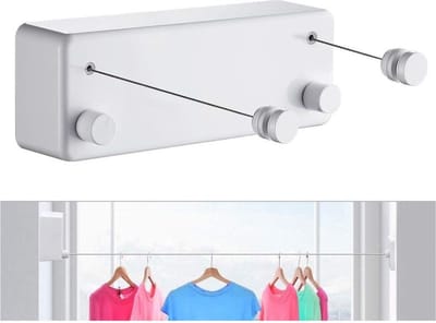 DD Droogrek Muur - Droogrek wand - Wasrek Muur - 2 Lijnen - Wit