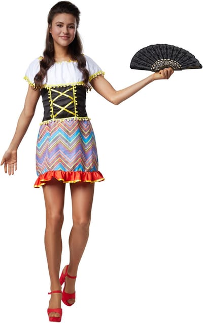 dressforfun - Verleidelijke Valentina XL - verkleedkleding kostuum halloween verkleden feestkleding carnavalskleding carnaval feestkledij partykleding - 302621