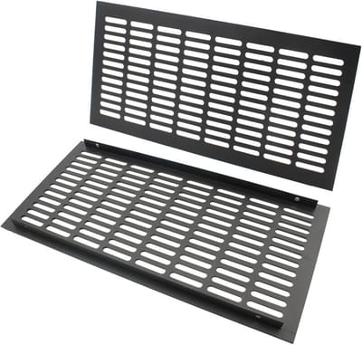 2x Aluminium Ventilatierooster Rechthoekig - Rooster voor Afzuiging Binnen/Buiten - Geschikt voor Keuken, Badkamer, Vloer en Plafond